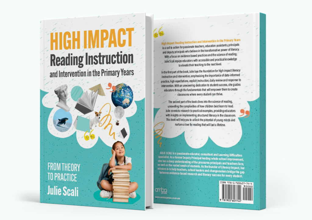 Front and back cover of High Impact Reading Instruction and Intervention in the Primary Years by Julie Scali